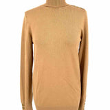 Holland Cooper Women's Beige Size M Turtleneck Long Sleeve