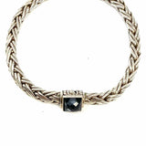 JOHN HARDY 925 Sterling Silver Chain 7.5" Braded Bracelet