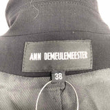 Ann Demeulemeester Women's Black Size 38/M Open Front Wool Sequined Vest