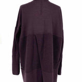Lululemon Sit In Lotus Wrap II W4ANWS Women's Plum Sz 4 Open Front Knit Cardigan