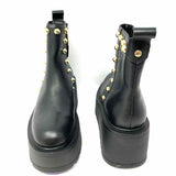 J Slides Viceroy Women's Black Size 8 Platform Leather Studded Boots