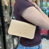Celine Vintage Coated Canvas Beige Mini Macadam Shoulder Bag