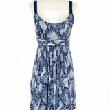 Elie Tahari Women's Blue Size 6 Sleeveless Snake Print Dress