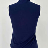 SCOTCH&SODA Women's Navy Size XS Cowl Neck Sleeveless