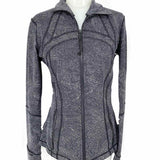 Lululemon Define W4BE6S Women's Black White Size 8 Zip Polka Dot Jacket