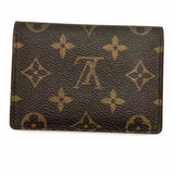 LOUIS VUITTON Coated Canvas Brown Card Case Monogram Wallet