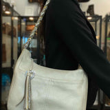 Brighton Champagne Hobo Leather Shoulder Bag