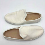 jenni kayne Slider Sneaker Women's White Size 40/10 Canvas Leather Trim Mules