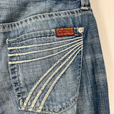 7 for all mankind Women's Blue Size 26/2 Wide Leg Jeans