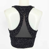 Lululemon Invigorate W2AV8S Women's Black Size 10 Racerback Abstract Bra