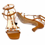 Lodi Women's Light Brown Size 39/9 Strappy Leather Studded Sandals