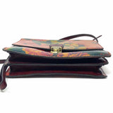 Patricia Nash Lanza Multi-Color Flap Floral Leather Crossbody