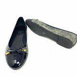 Tory Burch Verbena Women's Black Gray Size 10 Round Toe Snake Flats