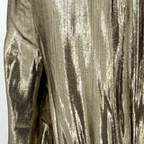ML Monique Lhuillier Women's Gold Size 8 Drop Waist Metallic Dress