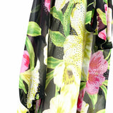 ungaro Antonia Women's Black Multi-Color Sz M Button Down Floral Long Sleeve