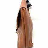 Mark Baren Brown Envelope Patchwork Leather Clutch