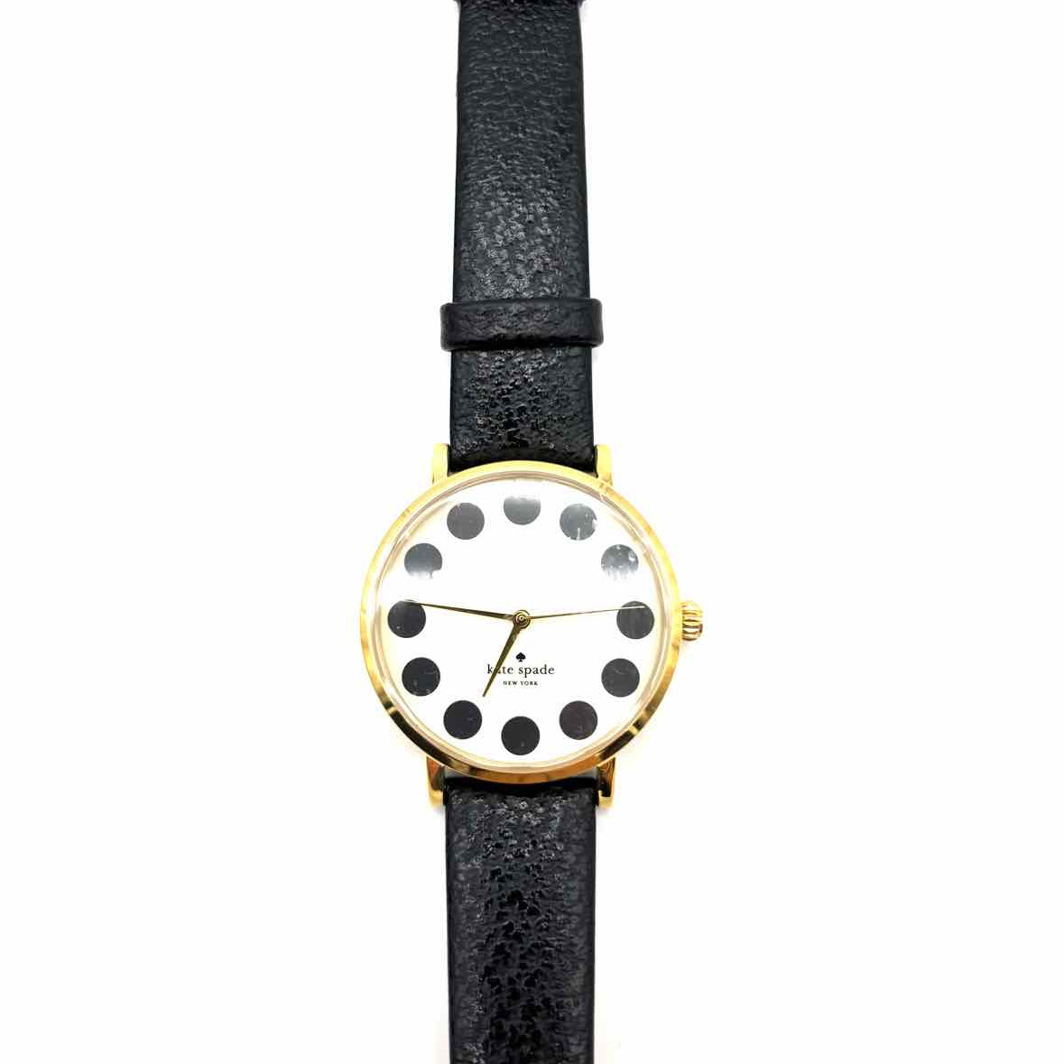 Kate Spade Leather Black White Round Watch