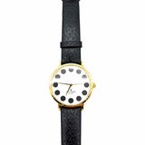 Kate Spade Leather Black White Round Watch