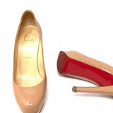 Christian Louboutin Women's Beige Size 37/6.5 Stiletto Patent Leather Pumps