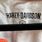 Harley Davidson Women's Black White Size M Henley Logo Long Sleeve