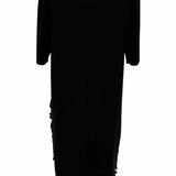 Tory Burch Women's Black Silver Size M Short Sleeve Sequined Dress