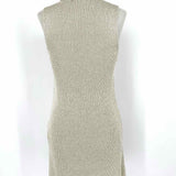 Ralph Lauren-Purple Women's Silver Size S Turtleneck Knit Sleeveless Dress