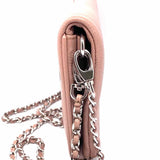 ZADIG&VOLTAIRE Light Pink Foldover Pebbled Leather Clutch