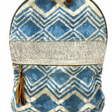 Myra Bags Canvas Blue / Gray Geometric BackPack