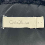 Costa Blanca Women's Black Size M Collared Faux Fur Vest