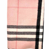 Burberry Cashmere Pink Long 66" Check Scarf