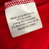 AZI Vintage Women's Red Size S Mesh Trees Long Sleeve
