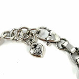 Brighton Silver tone Charm 8" Heart Bracelet