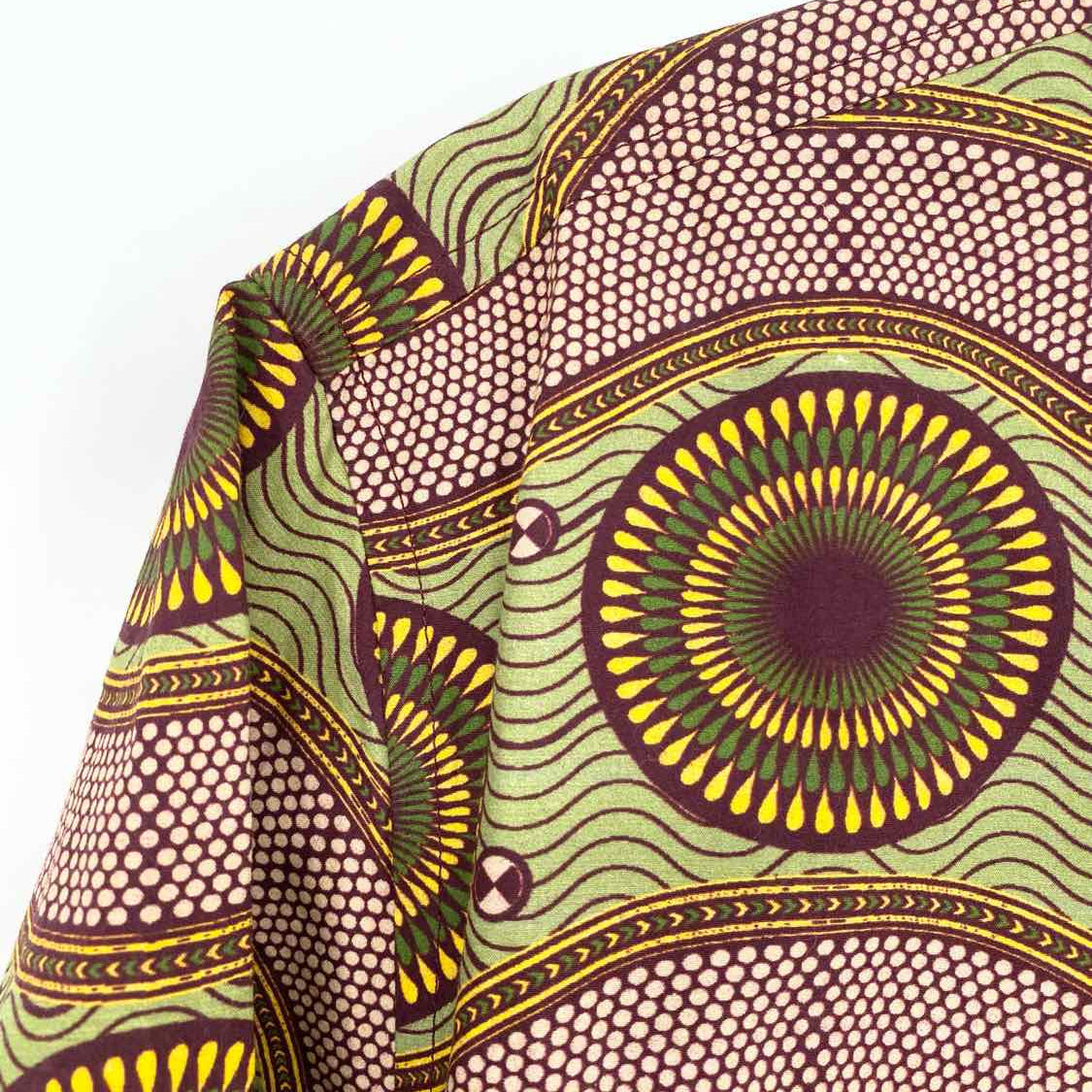 Prps Men's Yellow Green Size L Button Down Short Sleeve Shirt