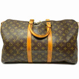 LOUIS VUITTON 1989 Keepall 45 Coated Canvas Brown Monogram Duffle Bag