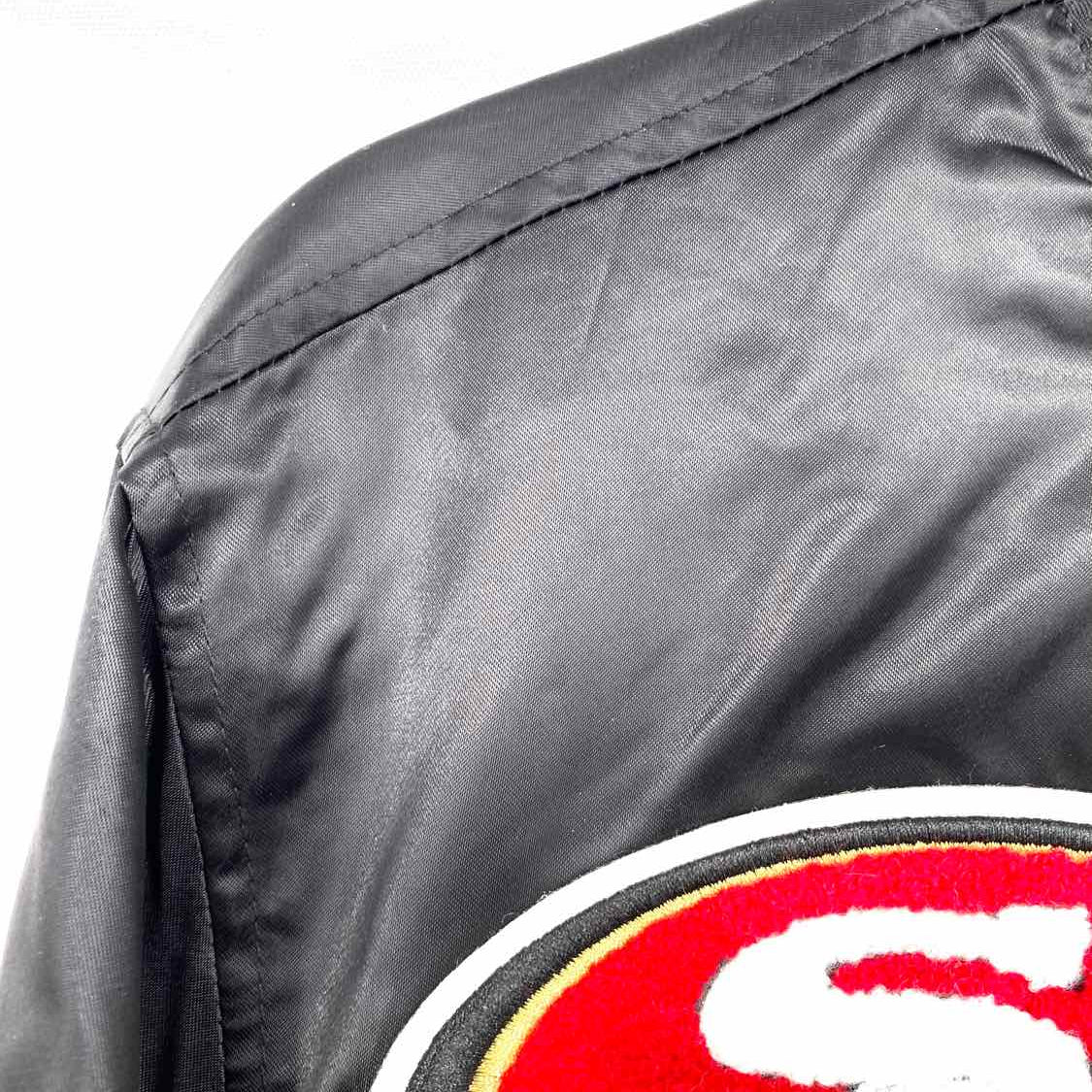 Pro Standard Men's Black Size L Varsity Satin 49ers Jacket