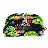 Vera Bradley Black / Green Floral Jewelry Pouch