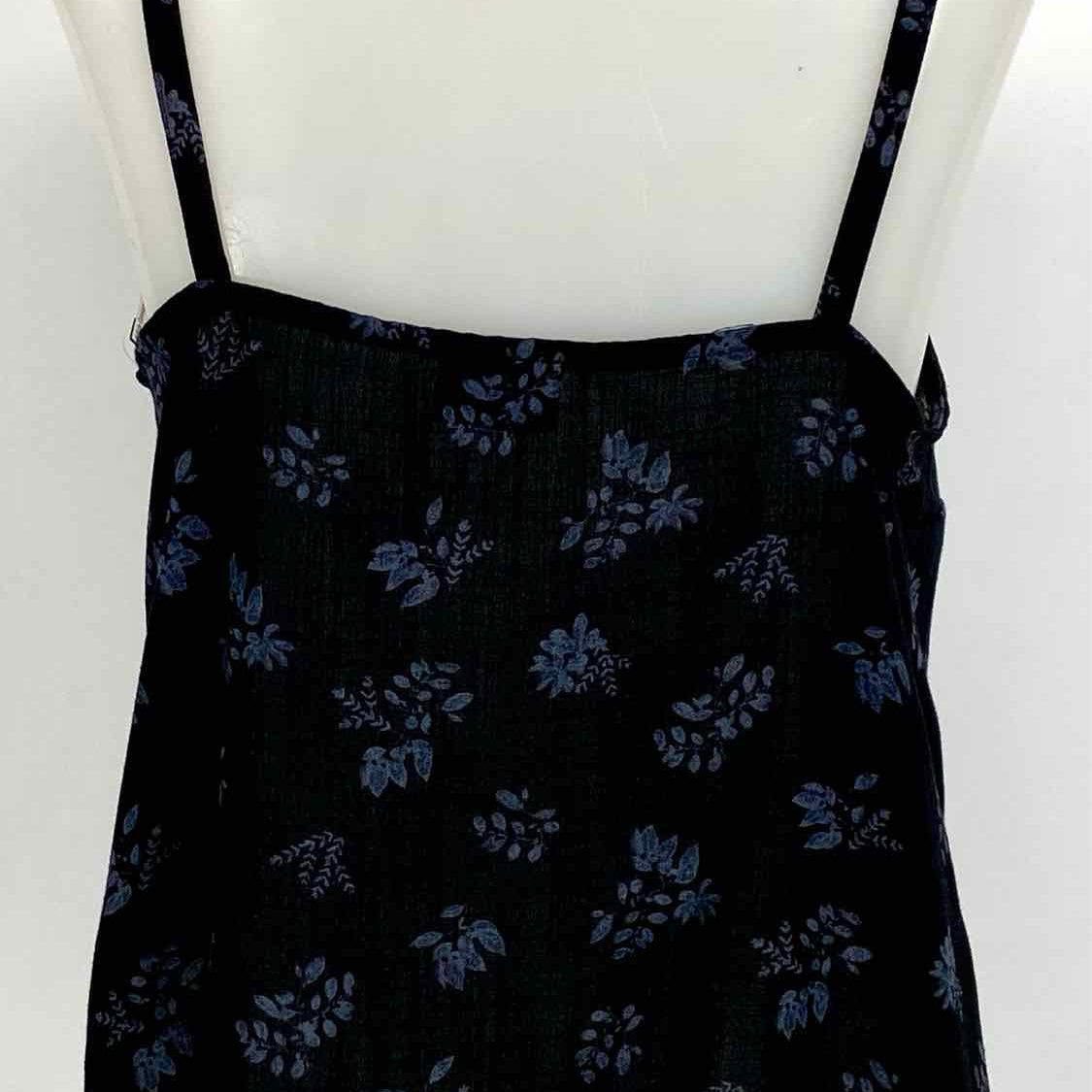 Nomad Women's Black Size M Button Down Floral Sleeveless