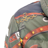 LOVE MOSCHINO Lila & Fufi Women's Green Multi Size 6 Zip Puffer Jacket