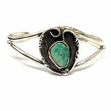 Navajo 925 Sterling Silver Abstract Tucson Turquoise Bangle