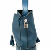 LOUIS VUITTON 2014 Cuir Nuance NN14 GM Marc Jacobs Teal Leather Bucket Bag