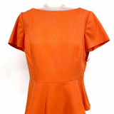 ALBERT NIPON Women's Orange Size 8 Belted Polyester Skirt Set