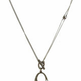 Judith Jack 925 Sterling Silver Pendant 18" Toggle Marcasite Necklace