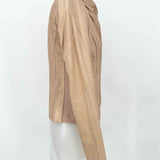 Vince Women's Beige Size S Asymmetrical Leather Jacket
