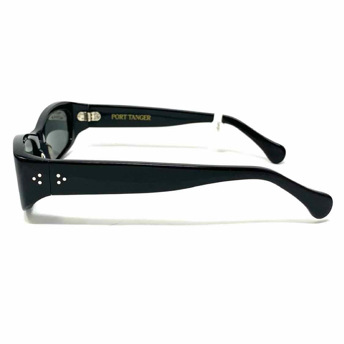 Port Tanger Leila Black Rectangular Sunglasses