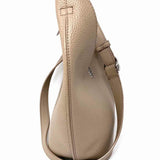 Tory Burch Perry Small Taupe Hobo Pebbled Leather Crossbody