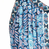 Joie Women's Blue Size L Keyhole Silk Floral Sleeveless