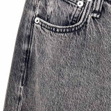 rag & bone Women's Charcoal Size 25/0 Wide Leg Embelished Jeans
