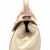 Giorgia Milani Peach Top Handle Color Block Leather Satchel