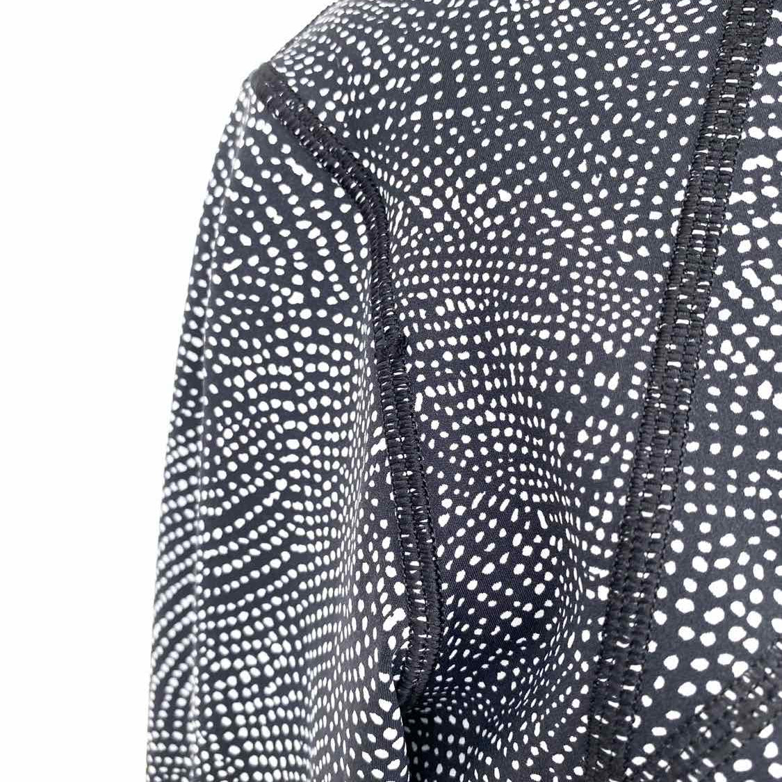 Lululemon Define W4BE6S Women's Black White Size 8 Zip Polka Dot Jacket