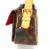 LOUIS VUITTON 2004 Vivacite MM Coated Canvas Brown Flap Monogram Shoulder Bag